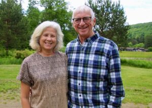 (Rick Miller/Olean Star) Lon Myers stands with his wife Becky Wednesday as they prepare for the 66th annual Allegany Nature Pilgrimage in Allegany State Park this weekend. He is director of this Year’s pilgrimage.