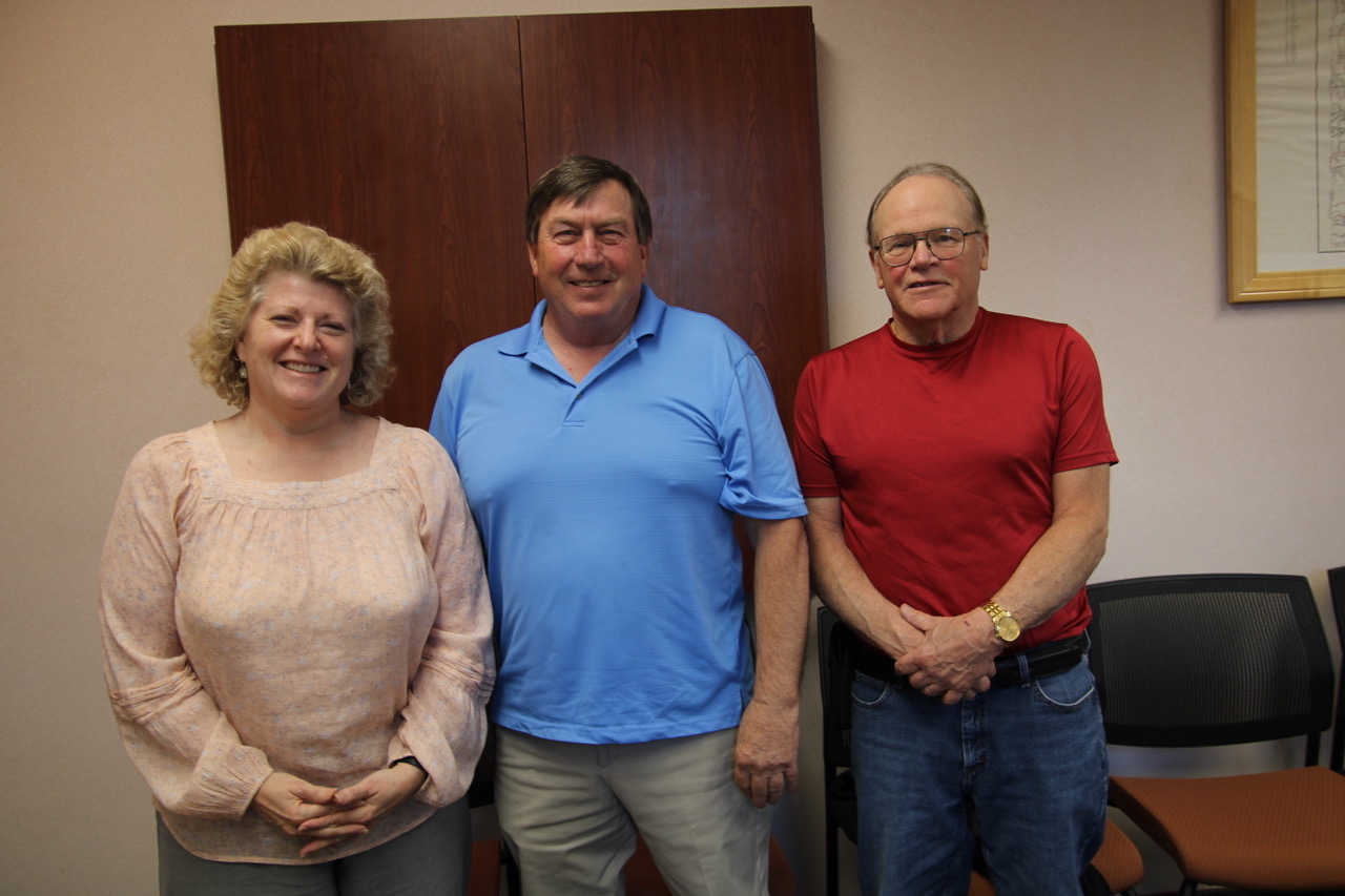 (Ricki Miller/Olean Star). The Cattaraugus County Planning Board has elected Andrea Mellon of Ashford as its new chairman, succeeding the late Charles Couture. Also elected were Paul Mager (center) as vice chairman and Don Newbury assistant secretary. Michael Zaprowski, elected secretary, was absent.