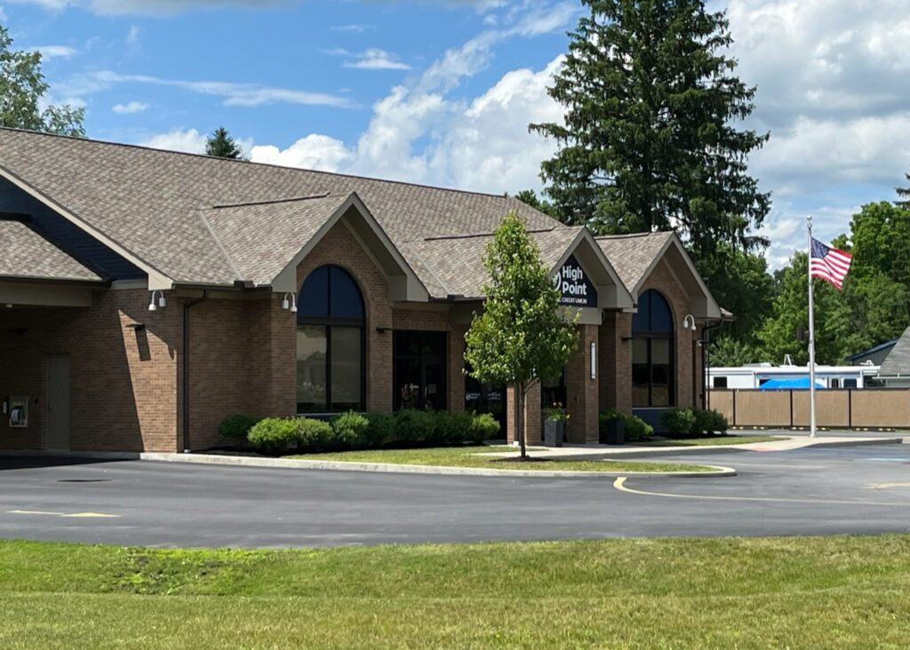 (Rick Miller/Olean Star)
The High Point Federal Credit Union branch in Portville remained closed Friday after an armed robbery on Thursday.