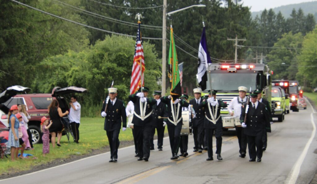 (Rick Miller/Olean Star)
The Westons Mills Fire Department Kinney Hose Co. took first place honors at the Southwestern Association of Volunteer Firemen Convention Giant Parade in West Valley Aug. 3.