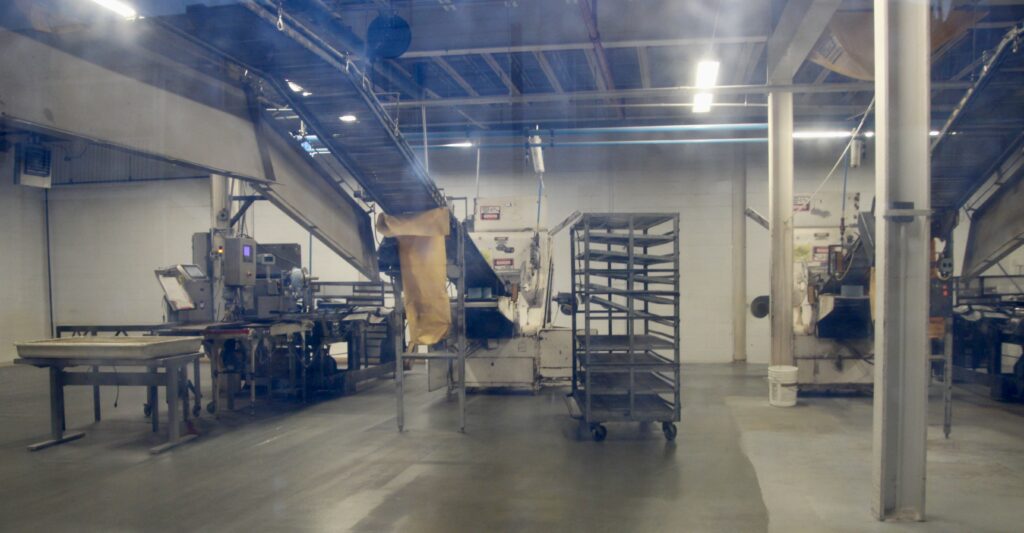 (Rick Miller/Olean Star) 
Slicing and bagging lines at Stroehmann Bakery on North Second Street in Olean were silent Wednesday night. The bakery baked its last loaf Wednesday morning.