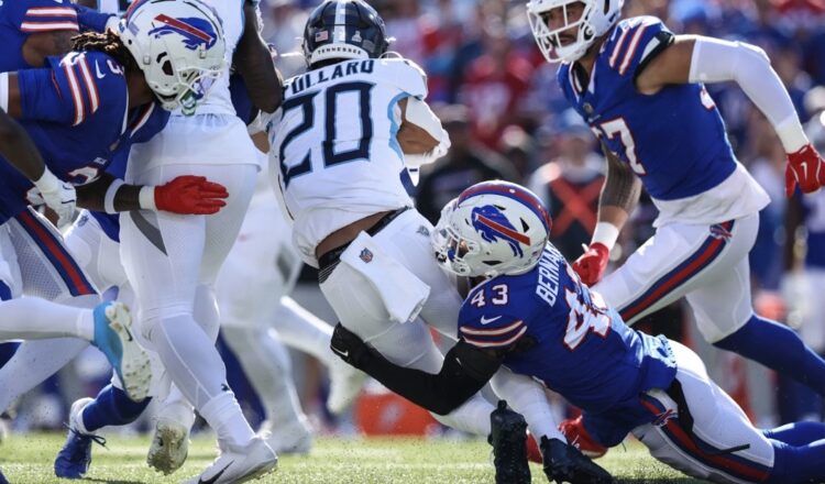 Photo: Another key defensive stop by Terrell Berard. Photo by Leigh Bacho/Buffalo Bills.