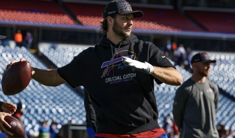 Photo: Josh Allen’s performance is the main reason why the Bills lead the NFL in turnover ratio at +10. They’ve taken the ball away 12 times and given it away twice (fewest in the league). Leigh Bacho/Buffalo Bills