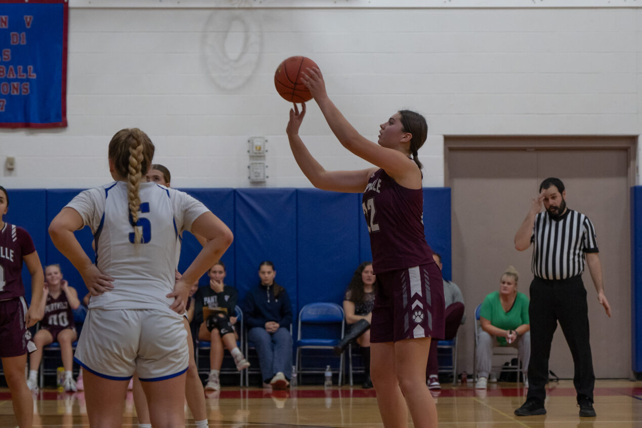 Ali Haynes earns a trip to the charity stripe for the Lady Panthers during their win over the Lady Rebels. Haynes ended with 10 points. | Photo by Hunter O. Lyle