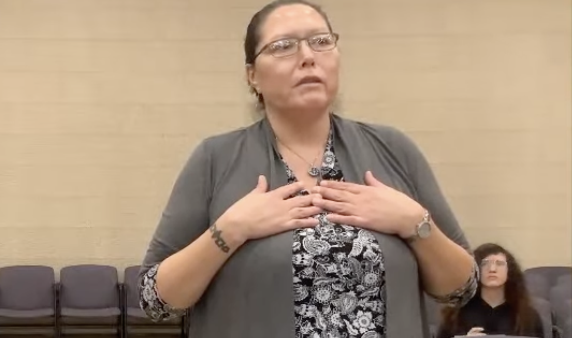 (City of Olean/YouTube) Jessica Crouse of Salamanca asked Olean aldermen Tuesday to step up efforts to prevent sewage overflows entering the Allegheny River.