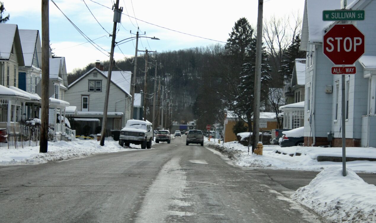 (Rick Miller/Olean Star) The Olean Common Council is considering a parking ban on North 12th Street from 7 a.m. to 5 p.m. to relieve traffic congestion - especially during drop-off and pick-up times at nearby Washington West Elementary School.
