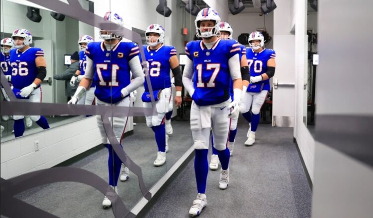 Chuck Pollock points out, Josh Allen walks into the game against Lamar Jackson who, including last week’s playoff win over Pittsburgh, has thrown 43 touchdown passes with four interceptions and has rushed for 996 yards and four TDs. Benn Green/Buffalo Bills photo.