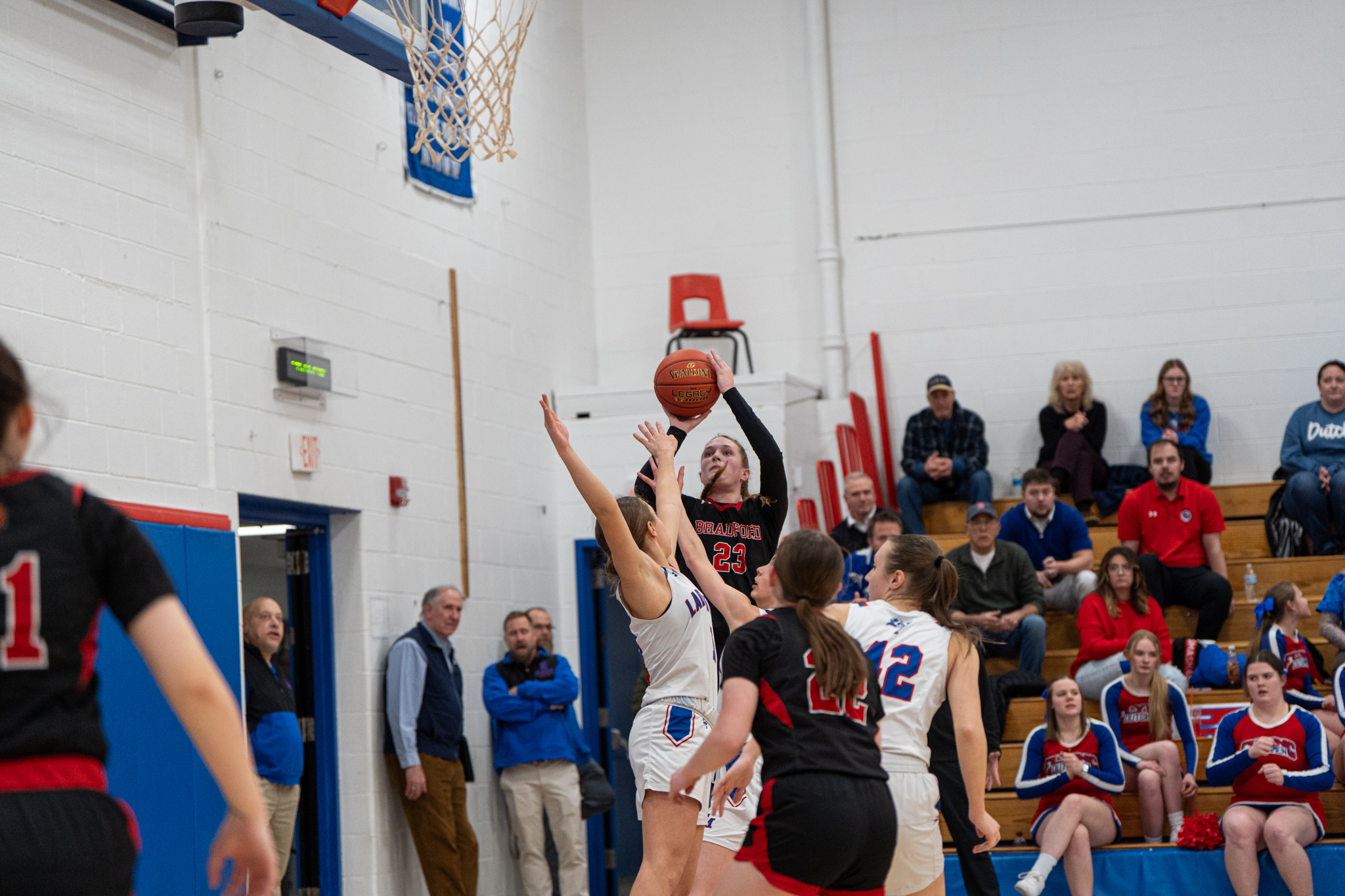 Bradford's Hayley Keane takes a contested jumper from the short corner during the Lady Owls loss to St. Marys in the Class 4A semifinals. | Photo by Hunter O. Lyle