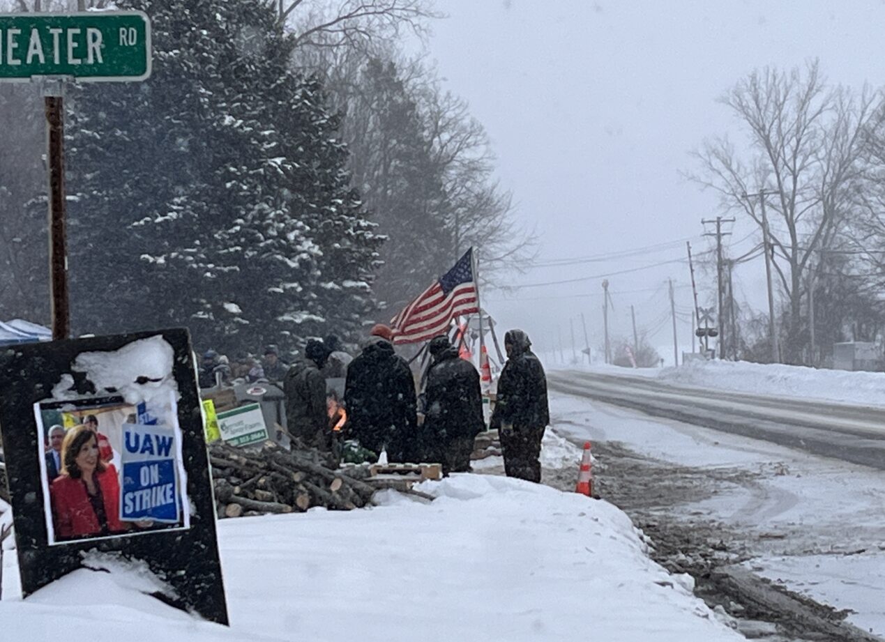 (Rick Miller/Olean Star)
Strike headquarters for Collins Correctional Facility corrections officers is across from the prison north of Gowanda. Their strike began Monday and has spread across New York.