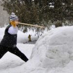 (Rick Miller/Olean Star) Dozens of participants in snowsnake competition in Jimersontown this weekend enjoyed the competition and camaraderie.