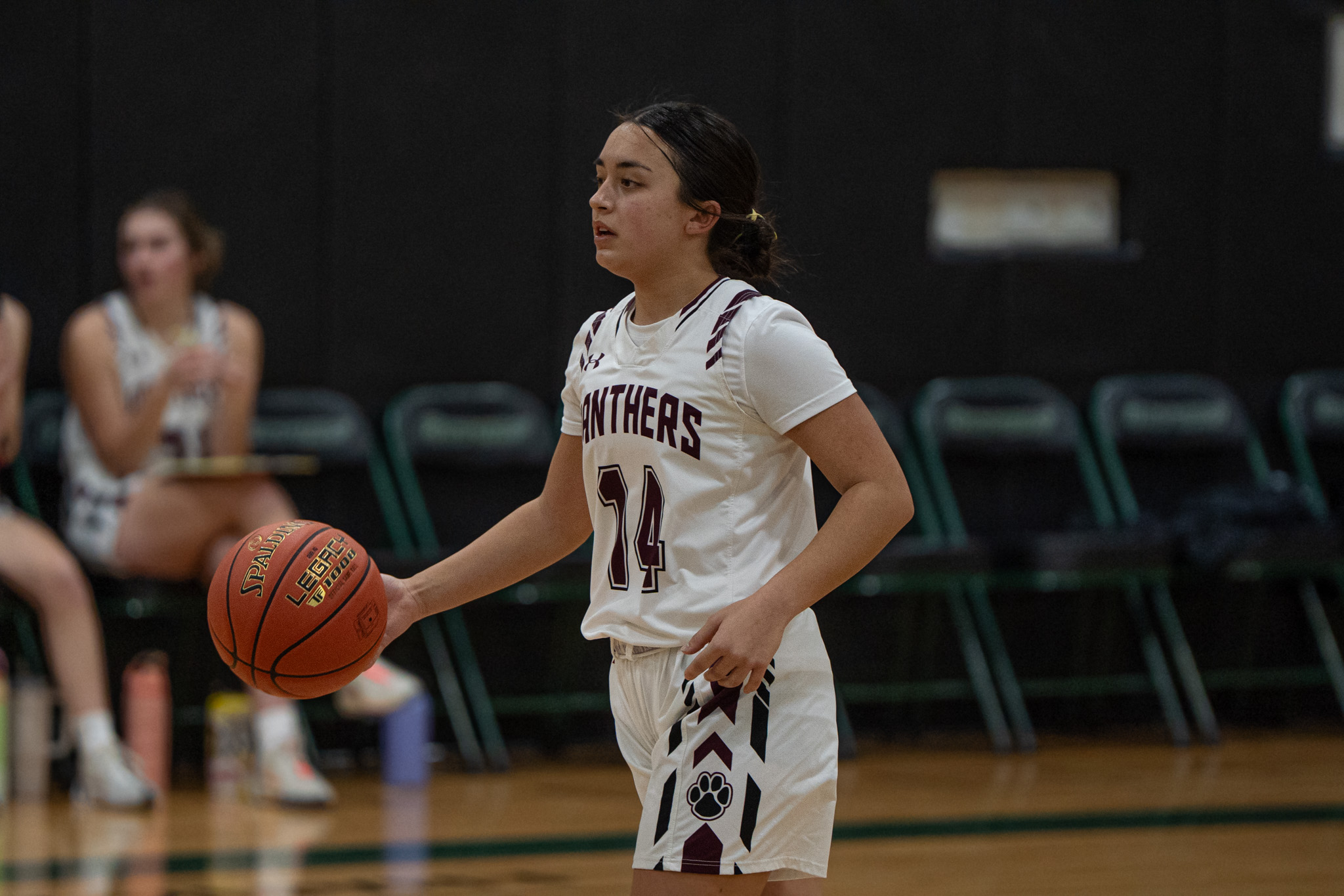 Portville's Emma Rhinehart brings the ball up during the Lady Panthers' game against Ellicottville in the annual Joe DeCerbo Memorial Showcase on Saturday, Dec. 28. On Wednesday, Portville will host Cleveland Hill in the first round of the Section VI playoffs. | File photo by Hunter O. Lyle