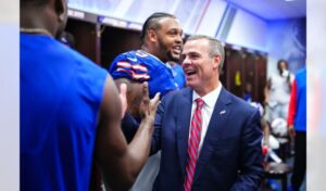 Brandon Beane said “It’s not ideal to have two guys with (suspensions) … Both guys have never had any issues off the field. It’s a tough lesson of where do you get your supplements or whatever happened.” Buffalo Bills photo)
