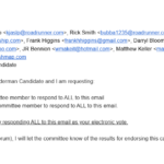 March 7, 2025 emailed endorsement poll