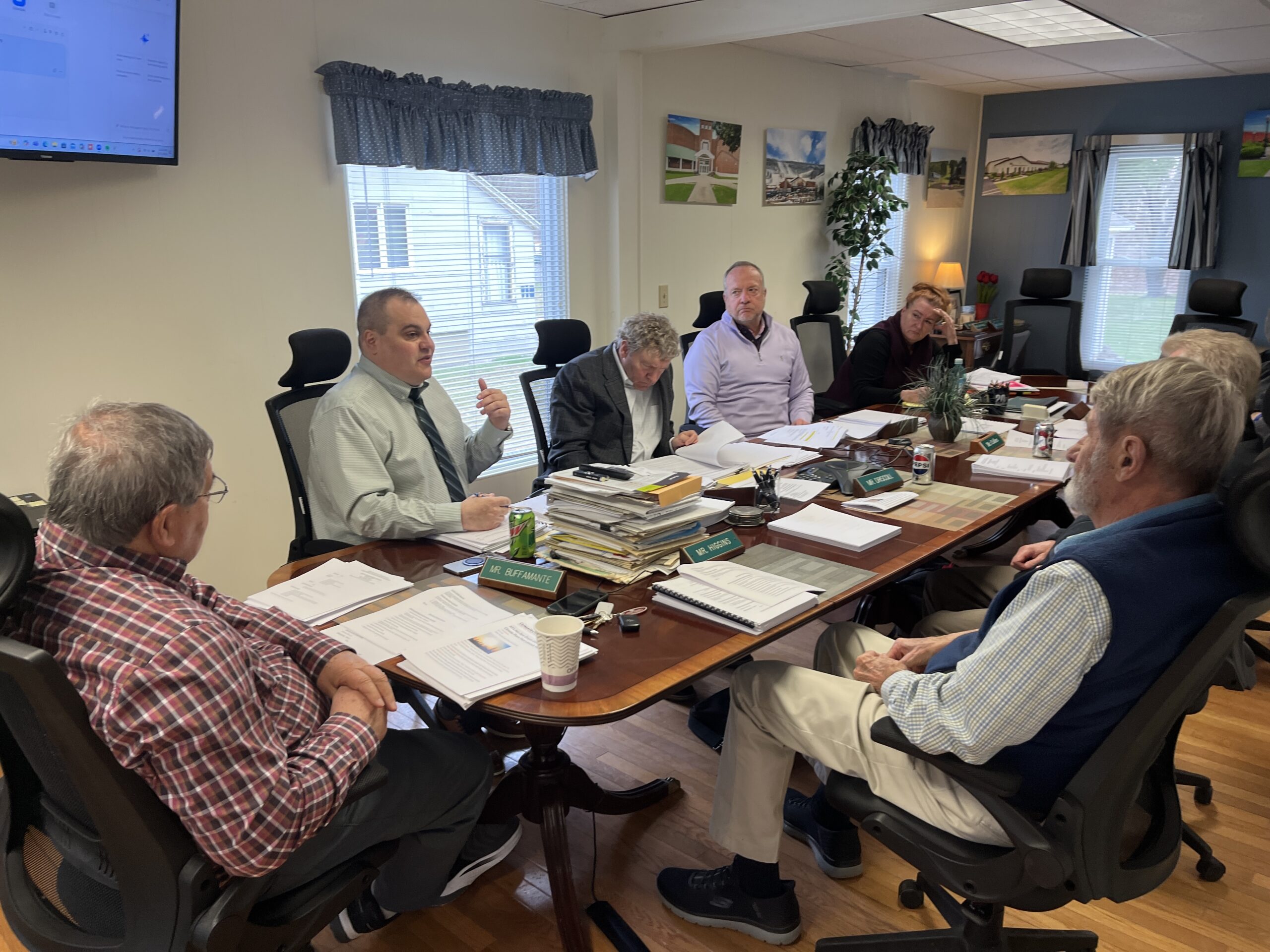 (Rick Miller/Olean Star) Members of the Cattaraugus County Industrial Development Agency met in its Ellicottville offices on Tuesday.