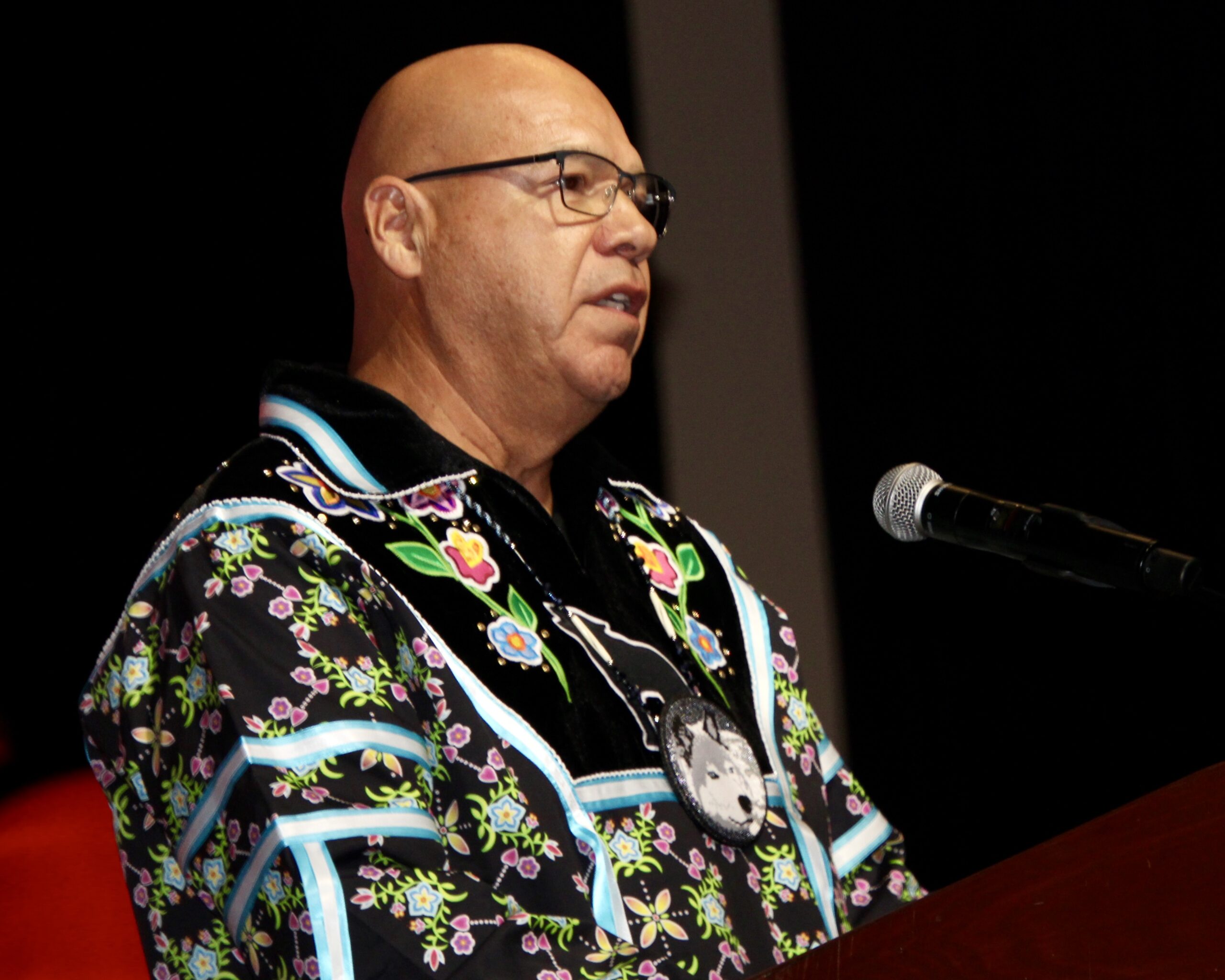 (Rick Miller/Olean Star) Seneca Nation President J. Conrad Seneca at his inauguration last November at the Seneca Allegany Casino and Event Center in Salamanca.