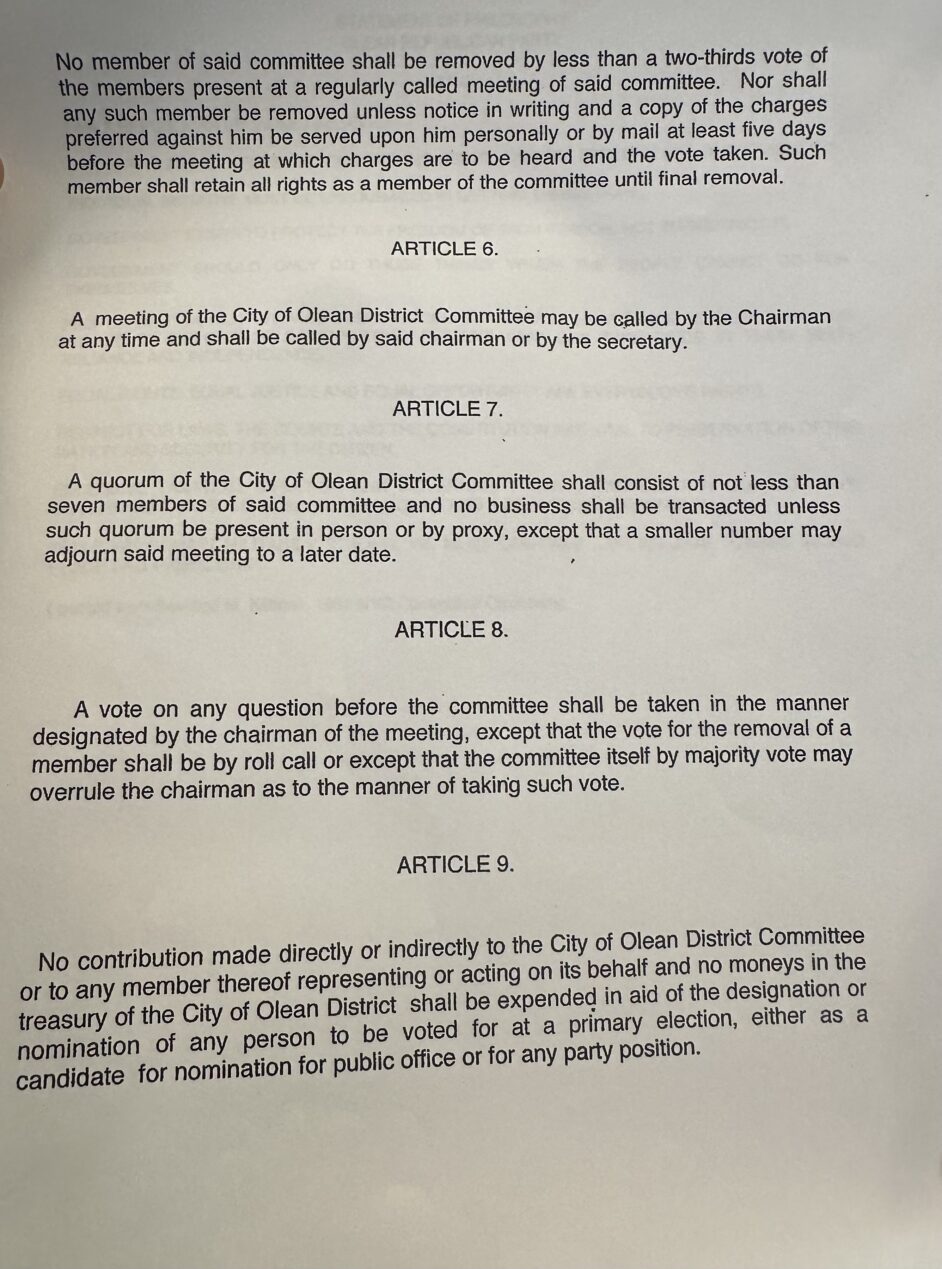 Olean City Republican Committee ByLaws Page 2 (maybe)