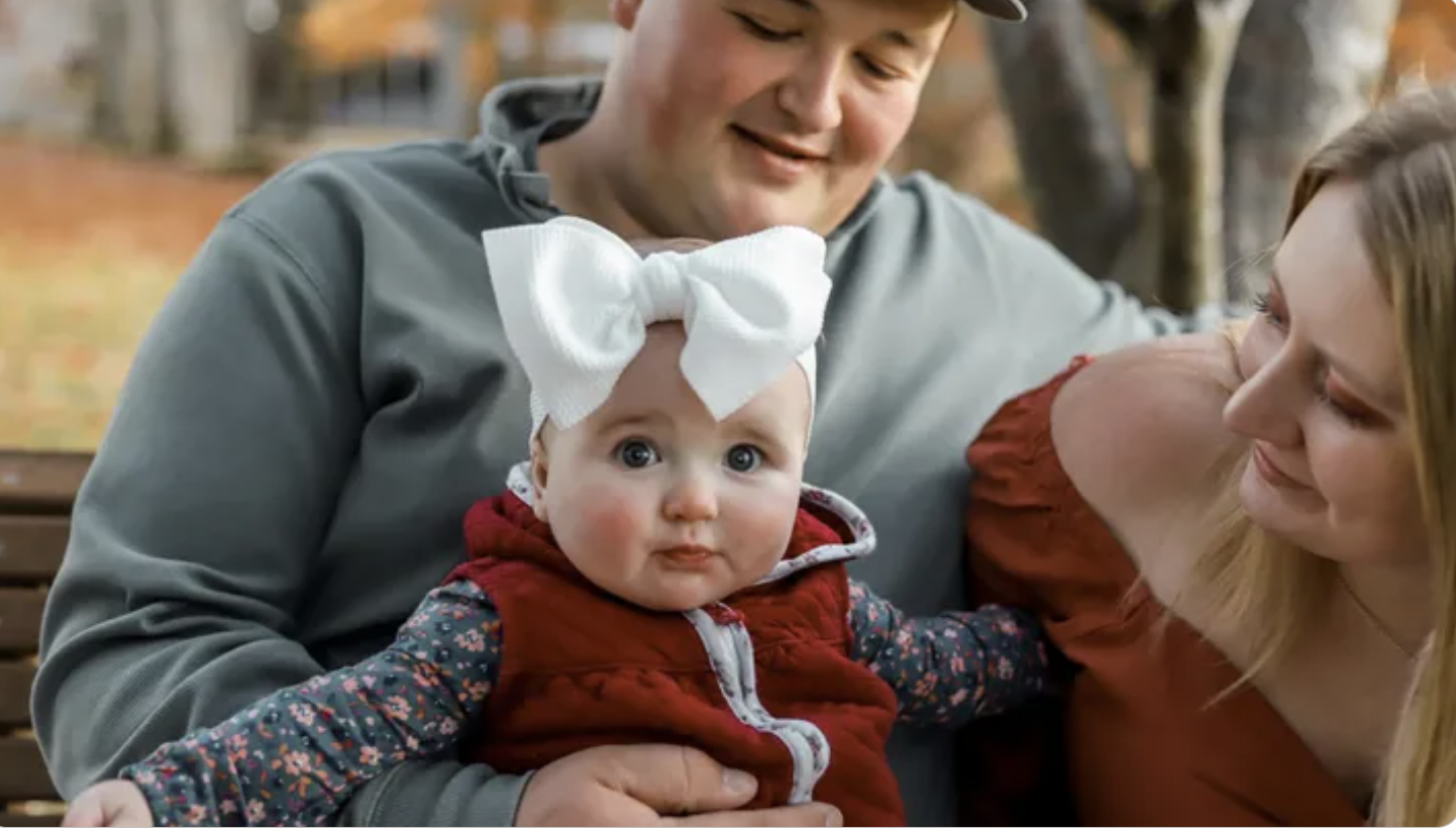 (Gofundme) This photo shows the late Zach Golley with his wife, Emily and their daughter Bailey.